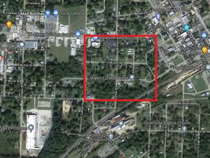 .21 Acres, N Pine Street, Fordyce, AR 71742 owner financed land in arkansas
