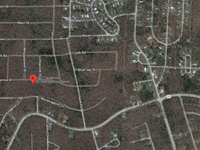 1427 Sparrow Drive, Horseshoe Bend, AR 72512 owner financed land in arkansas